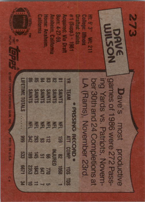1987 Topps Football Singles - You Choose - Bild 311 von 467