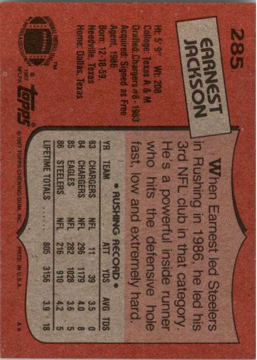 1987 Topps Football Singles - You Choose - Bild 329 von 467