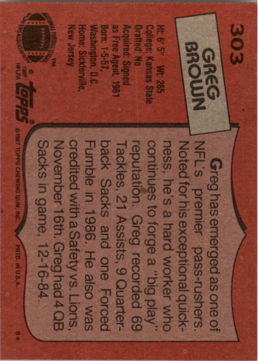 1987 Topps Football (Pick Card From List 251-396) C96 05-25 - Picture 95 of 259