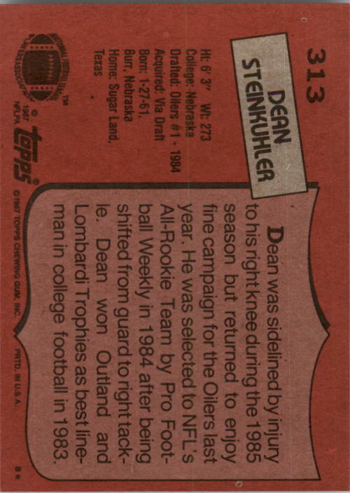 1987 Topps Football Singles - You Choose - Bild 359 von 467
