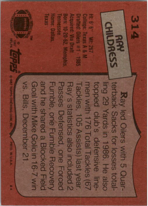 1987 Topps Football (Pick Card From List 251-396) C96 05-25 - Picture 113 of 259