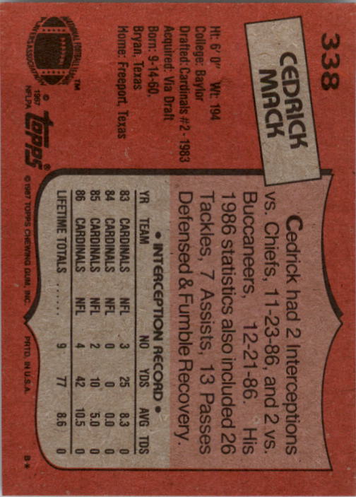 1987 Topps Football Singles - You Choose - Bild 389 von 467