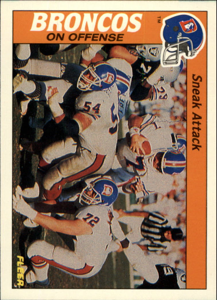 1988 Fleer Team Action #5 Denver Broncos Offense