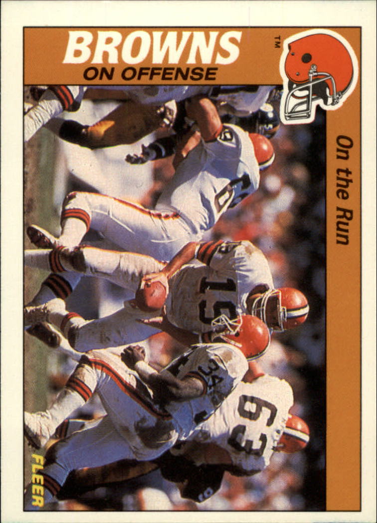 1988 Fleer Team Action #7 Cleveland Browns Offense