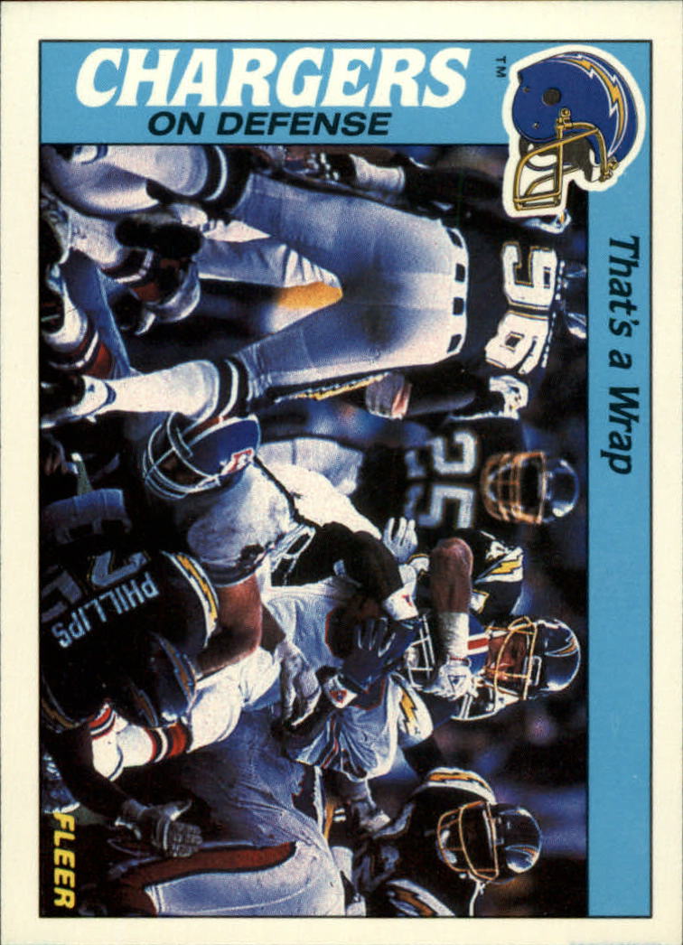1988 Fleer Team Action #10 San Diego Chargers Defense