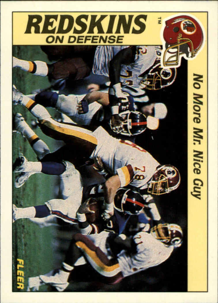 1988 Fleer Team Action #52 Washington Redskins Defense