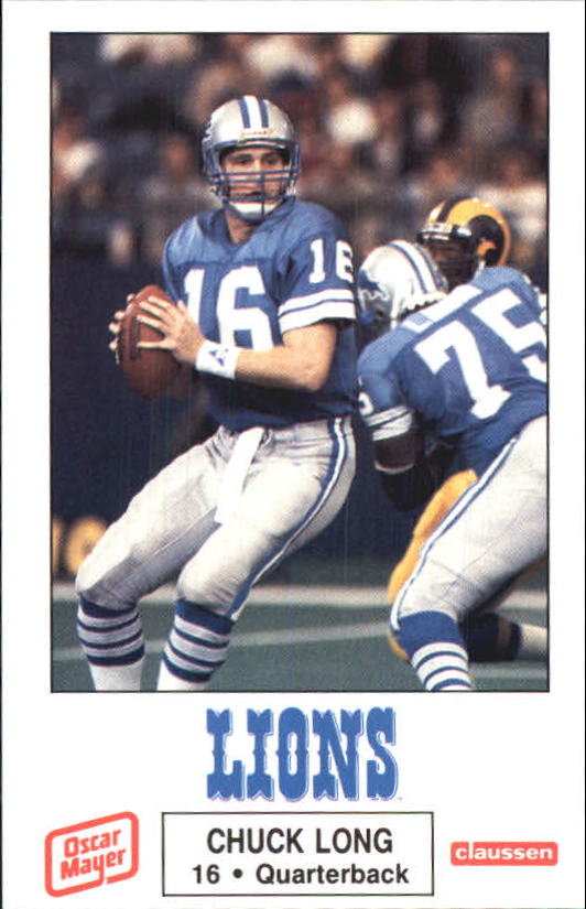 1988 Detroit Lions Police Chuck Long Detroit Lions #6