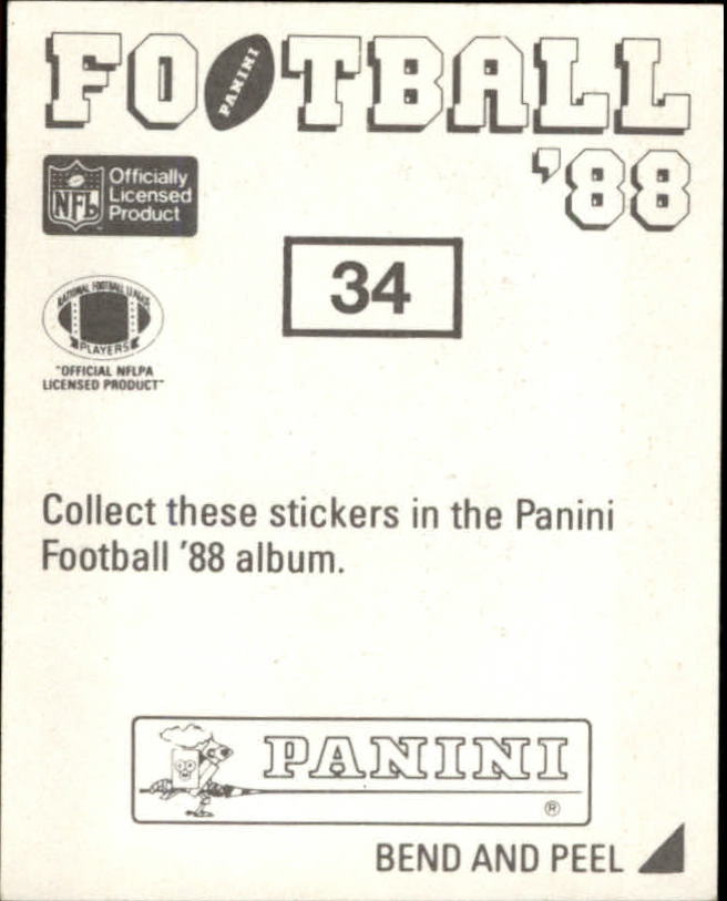 1988 Panini Stickers #34 Earnest Byner back image