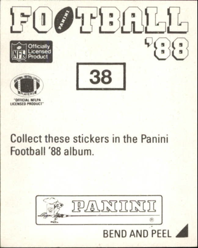 B2013- 1988 Panini Stickers Football Card #s 1-250 -You Pick- 15+ FREE US SHIP - Picture 19 of 63