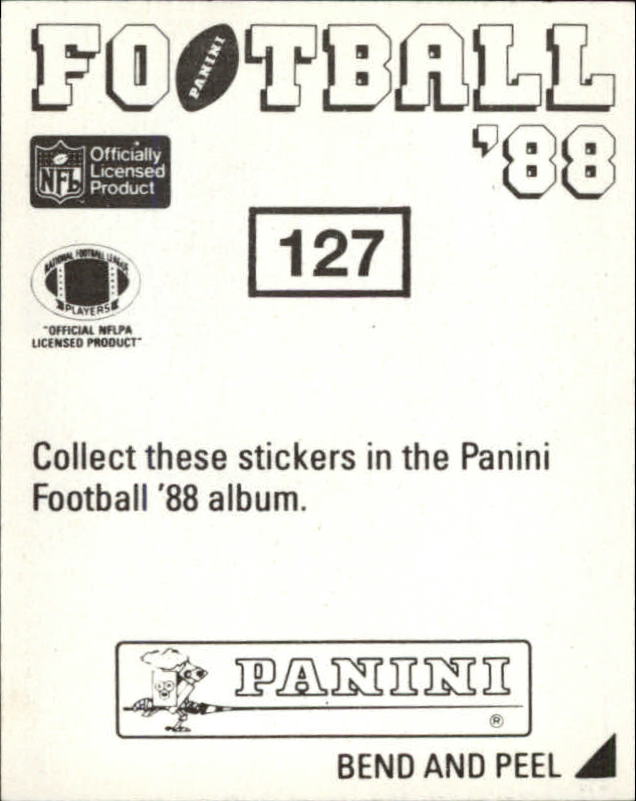 1988 Panini Stickers #127 Lorenzo Hampton back image