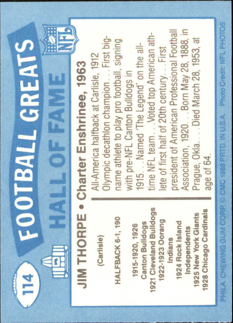B3493- 1988 Swell Greats Football Card #'s 1-144 -You Pick- 15+ FREE US SHIP - Picture 113 of 149
