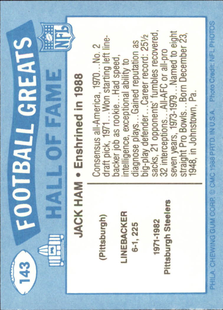 B3493- 1988 Swell Greats Football Card #'s 1-144 -You Pick- 15+ FREE US SHIP - Picture 149 of 149