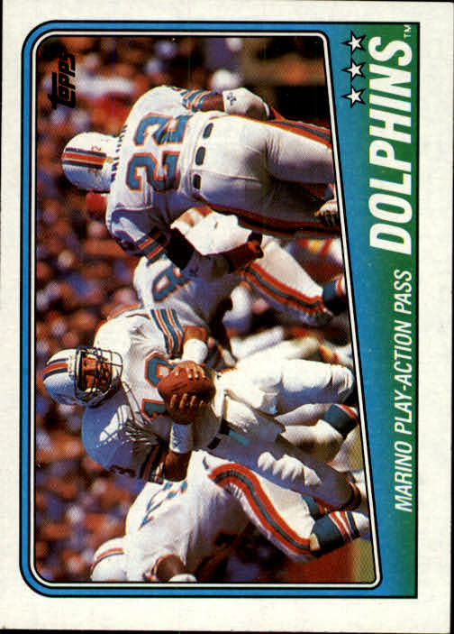 1988 Topps #189 Dolphins TL/(Dan Marino Play-/Action Pass)
