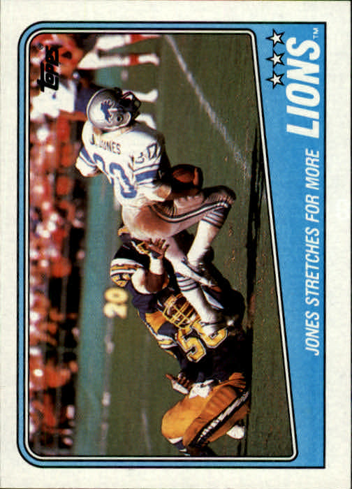 1988 Topps #372 Lions TL/(James Jones Stretches/For More)