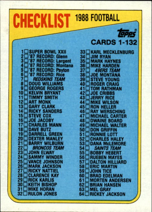 B0627- 1988 Topps Fußball Karten 251-396 + Einsätze -du Pick- 15 + Gratis US - Bild 270 von 307