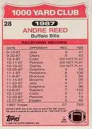 1988 Topps Football "1000 Yard Club" Insert Cards - Picture 55 of 55