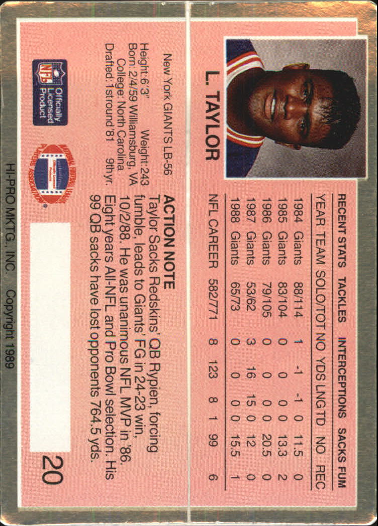 1989 Action Packed Test Football "Main Set" Cards - Picture 41 of 61