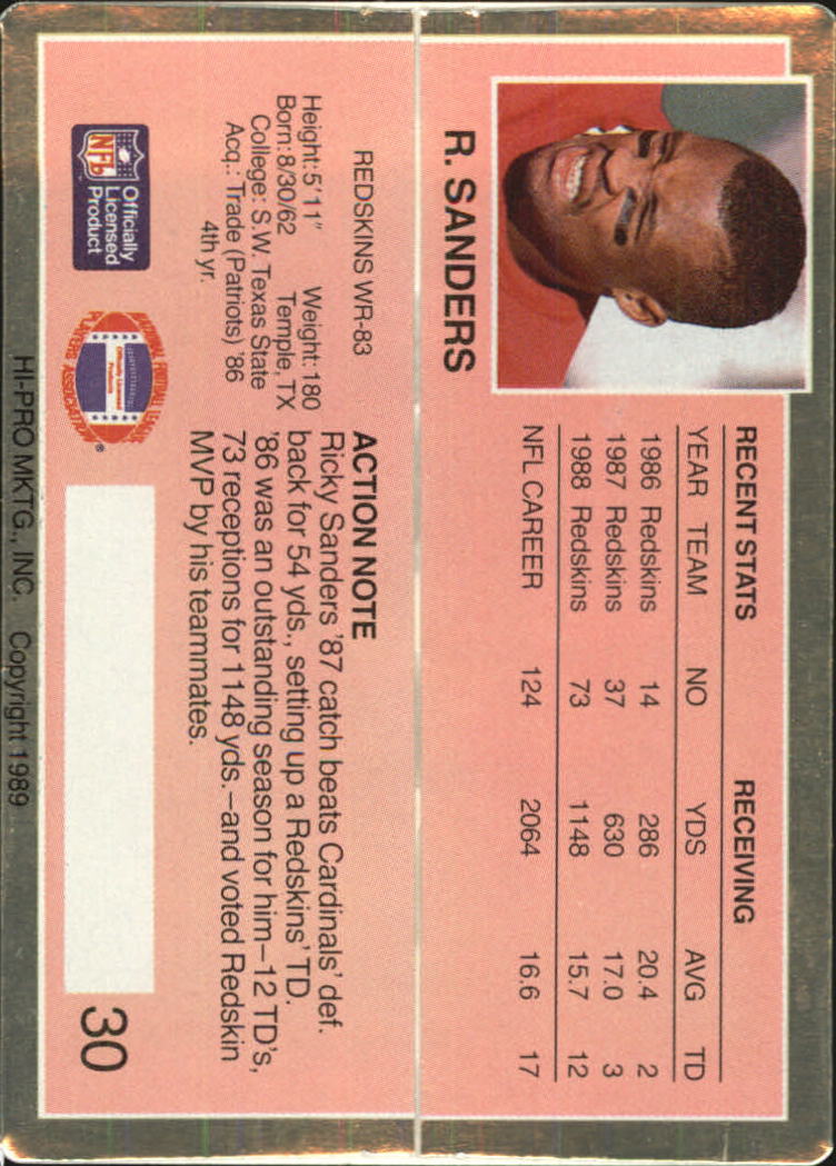 1989 Action Packed Test Football "Main Set" Cards - Picture 61 of 61