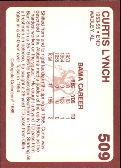 1989 Alabama Coke 580 Collegiate Collection Football "Main Set" Cards #400-#580 - Picture 221 of 363