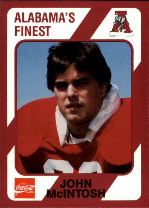 1989 Alabama Coke 580 Collegiate Collection Football "Main Set" Cards #400-#580 - Picture 232 of 363