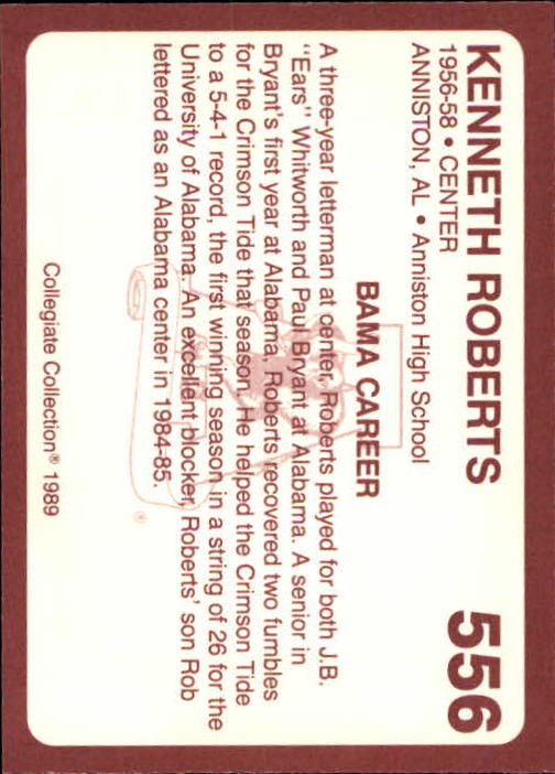 1989 Alabama Coke 580 Collegiate Collection Football "Main Set" Cards #400-#580 - Picture 315 of 363