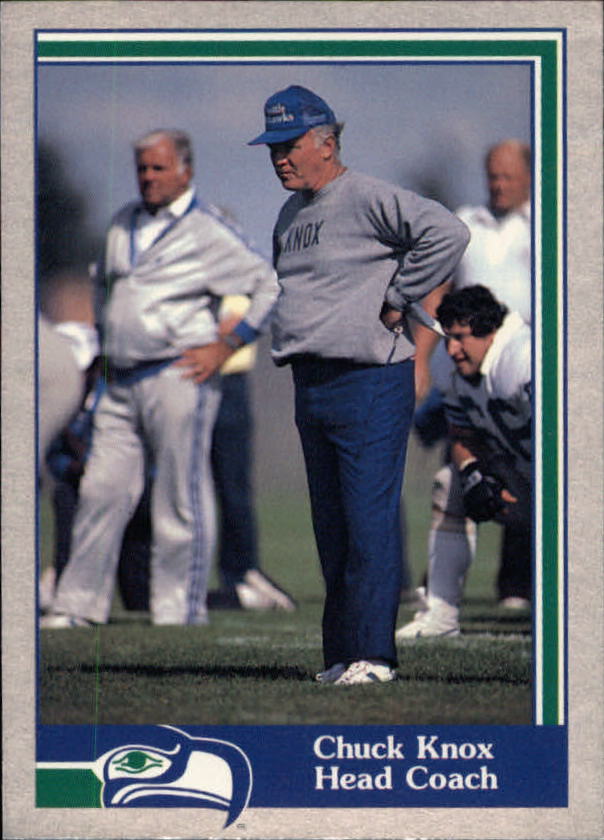 1989 Pacific Steve Largent #28 Chuck Knox Head Coach
