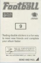 1989 Panini Stickers #9 Atlanta Falcons Logo FOIL back image