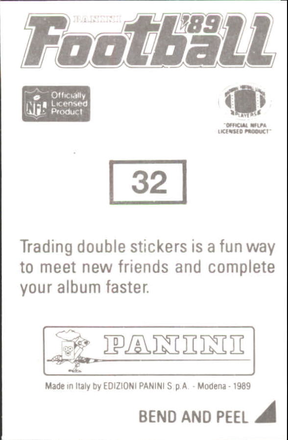 1989 Panini Stickers #32 Eugene Lockhart back image