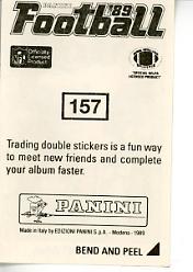 1989 Panini Stickers #157 Joe Montana back image
