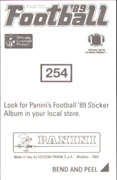 B2010- 1989 Panini Stickers Football Cards 251-417 -You Pick- 15+ FREE US SHIP - Picture 9 of 331