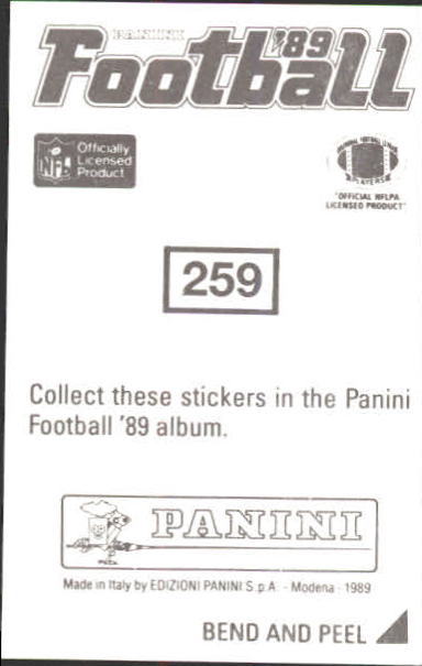 B2010- 1989 Panini Stickers Football Cards 251-417 -You Pick- 15+ FREE US SHIP - Picture 19 of 331