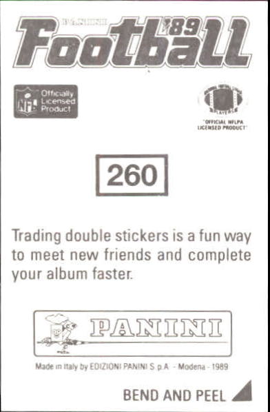 B2010- 1989 Panini Stickers Football Cards 251-417 -You Pick- 15+ FREE US SHIP - Picture 21 of 331