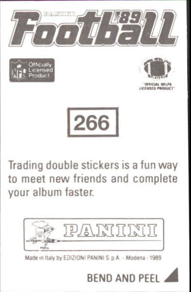 B2010- 1989 Panini Stickers Football Cards 251-417 -You Pick- 15+ FREE US SHIP - Picture 33 of 331