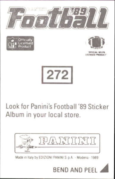 B2010- 1989 Panini Stickers Football Cards 251-417 -You Pick- 15+ FREE US SHIP - Picture 45 of 331
