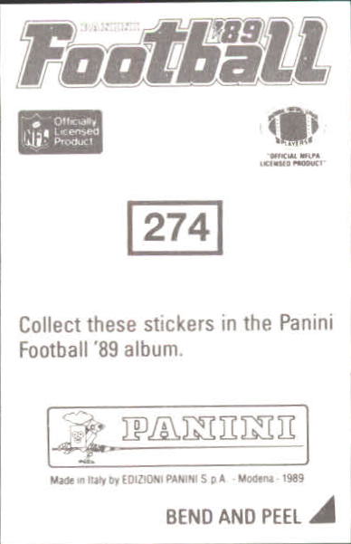 B2010- 1989 Panini Stickers Football Cards 251-417 -You Pick- 15+ FREE US SHIP - Picture 49 of 331