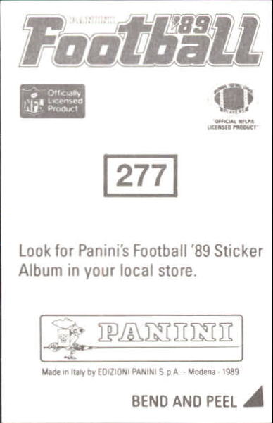 B2010- 1989 Panini Stickers Football Cards 251-417 -You Pick- 15+ FREE US SHIP - Picture 55 of 331