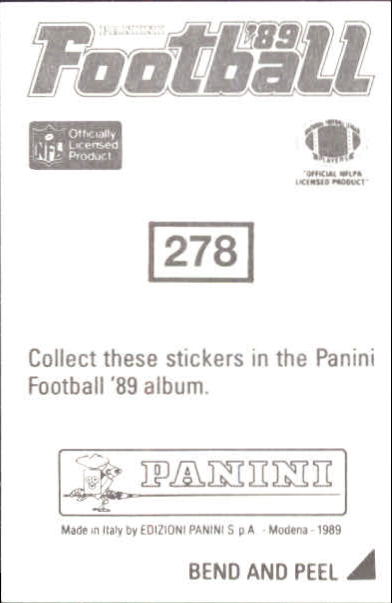 B2010- 1989 Panini Stickers Football Cards 251-417 -You Pick- 15+ FREE US SHIP - Picture 57 of 331