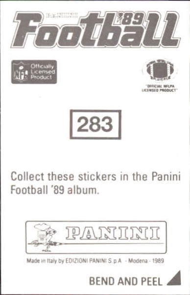B2010- 1989 Panini Stickers Football Cards 251-417 -You Pick- 15+ FREE US SHIP - Picture 67 of 331