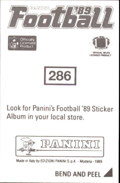 B2010- 1989 Panini Stickers Football Cards 251-417 -You Pick- 15+ FREE US SHIP - Picture 73 of 331