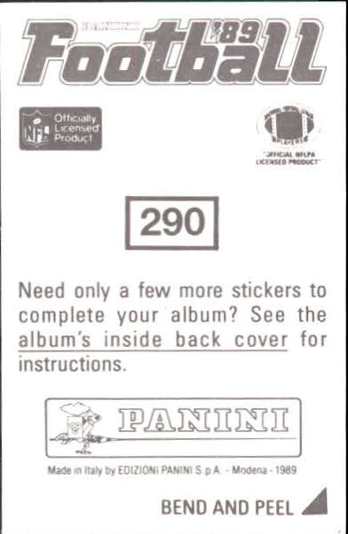 B2010- 1989 Panini Stickers Football Cards 251-417 -You Pick- 15+ FREE US SHIP - Picture 81 of 331