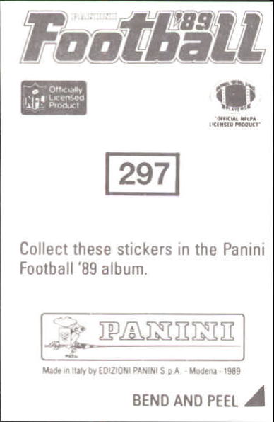 B2010- 1989 Panini Stickers Football Cards 251-417 -You Pick- 15+ FREE US SHIP - Picture 95 of 331