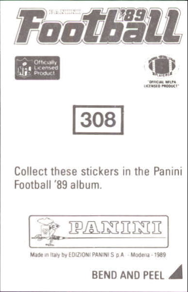 B2010- 1989 Panini Stickers Football Cards 251-417 -You Pick- 15+ FREE US SHIP - Picture 116 of 331