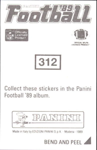 1989 Panini Stickers #312 Stephone Paige back image