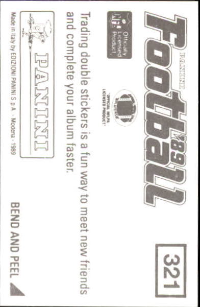 B2010- 1989 Panini Stickers Football Cards 251-417 -You Pick- 15+ FREE US SHIP - Picture 142 of 331