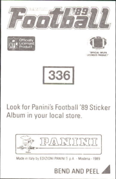 1989 Panini Stickers #336 Ferrell Edmunds back image