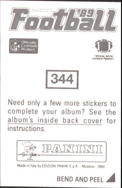 B2010- 1989 Panini Stickers Football Cards 251-417 -You Pick- 15+ FREE US SHIP - Picture 188 of 331