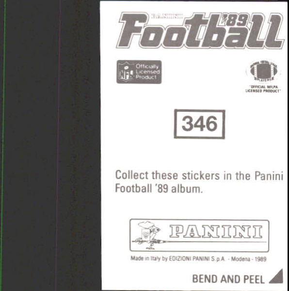 B2010- 1989 Panini Stickers Football Cards 251-417 -You Pick- 15+ FREE US SHIP - Picture 192 of 331