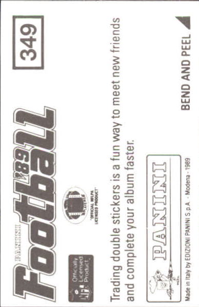 B2010- 1989 Panini Stickers Football Cards 251-417 -You Pick- 15+ FREE US SHIP - Picture 198 of 331