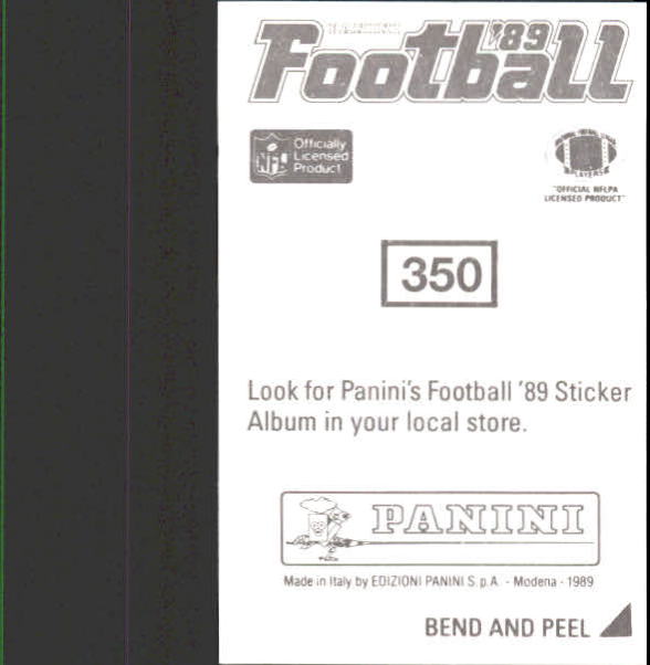 B2010- 1989 Panini Stickers Football Cards 251-417 -You Pick- 15+ FREE US SHIP - Picture 200 of 331