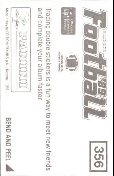 B2010- 1989 Panini Stickers Football Cards 251-417 -You Pick- 15+ FREE US SHIP - Picture 212 of 331